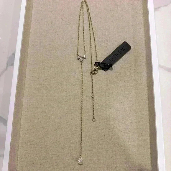 J. Crew Dainty ‘Y’ Jewelled Necklace - Picture 3 of 4
